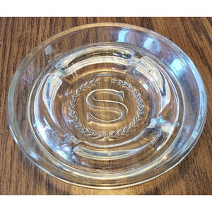 Vintage Sheraton Hotel Double Rim Ashtray Clear Glass